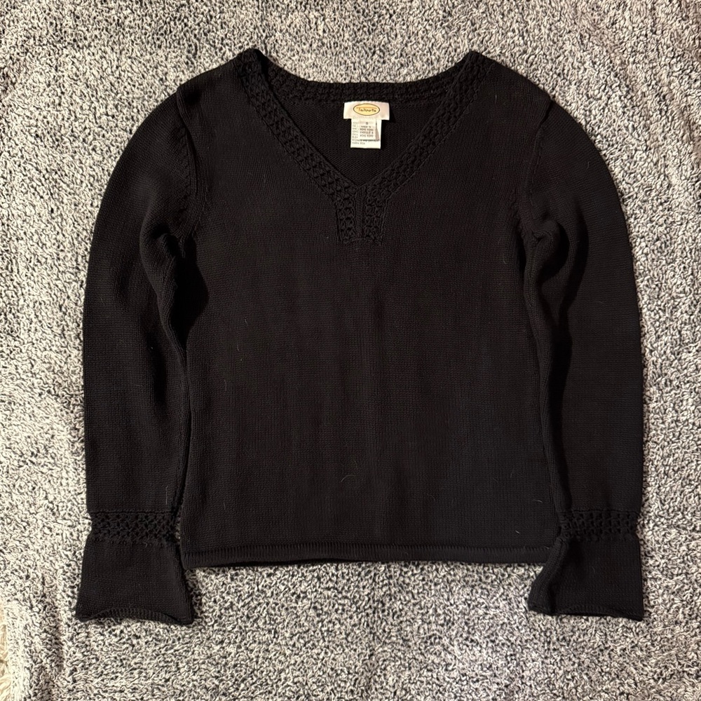 Talbots Black V-Neck Sweater